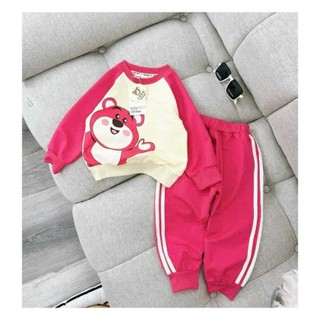 BỘ NỈ DA CÁ GẤU VÃY TAY CHO BÉ 6-18KG