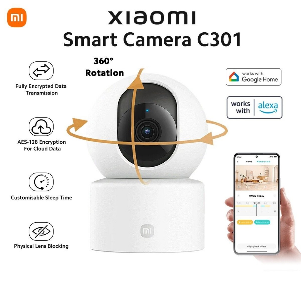 Ảnh Camera Quan Sát Xiaomi Smart Camera C301 | 2K, 3MP, Xoay 360, Phát Hiện Con Người | Phiên Bản Quốc Tế, Bảo Hành 12 Tháng 3