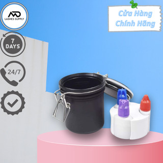 Hũ gạo bảo quản keo mi, hũ đựng keo nối mi_dụng cụ nối mi