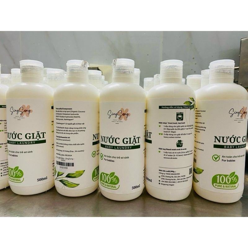 Nước giặt Singsong - 100% tự nhiên cho da nhạy cảm, dị ứng, viêm da