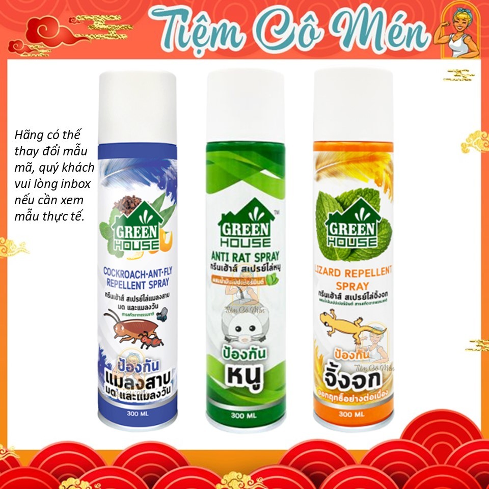 Chai Xịt Đuổi Thằn Lằn - Chuột - Gián Green House Lizard Repellent ...