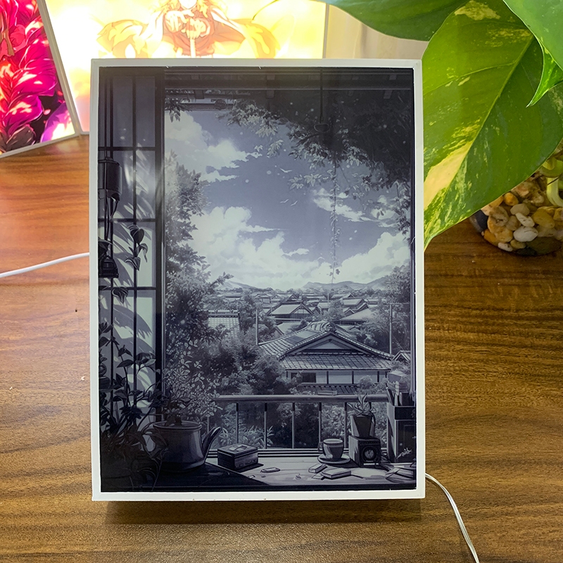 Tranh đèn led Phong cảnh 3D đổi màu - Tranh đèn led 3D  trang trí bàn làm việc, đèn ngủ