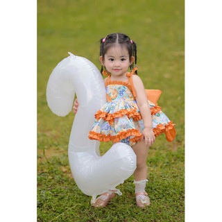 VÁY TBN HOA CAM_ BabyBeer Design_ Hàng chính phẩm_Loại 1