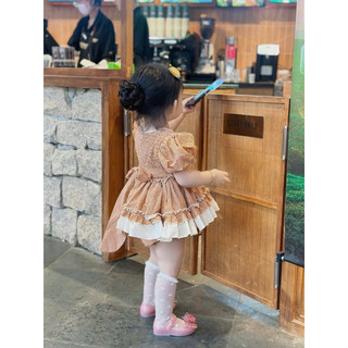 HÀNG SẴN-VÁY NÂU XINH CHO BÉ_BabyBeer Design_Hàng chính phẩm