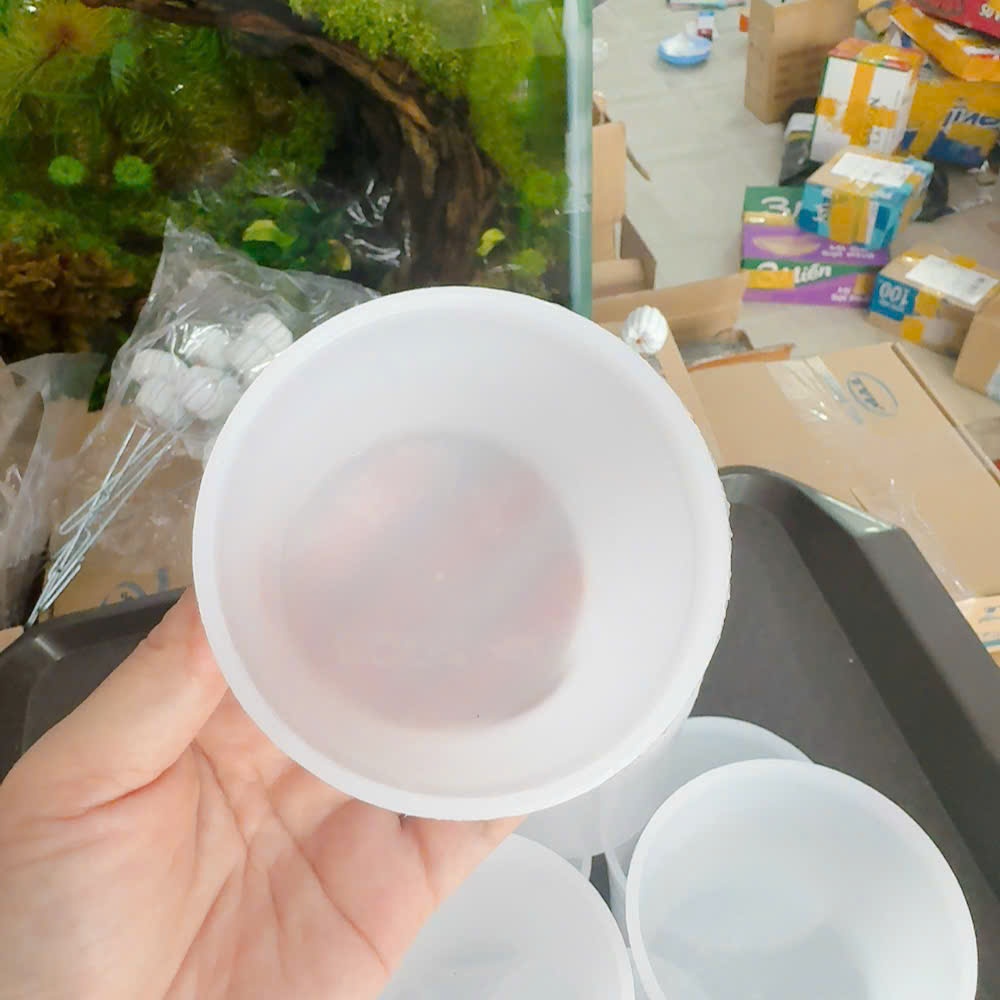 combo 10 Cốc, ly, chung nhựa màu trắng dùng để làm đá, làm bánh flan dung tích (190ml-440ml) dễ sử dụng