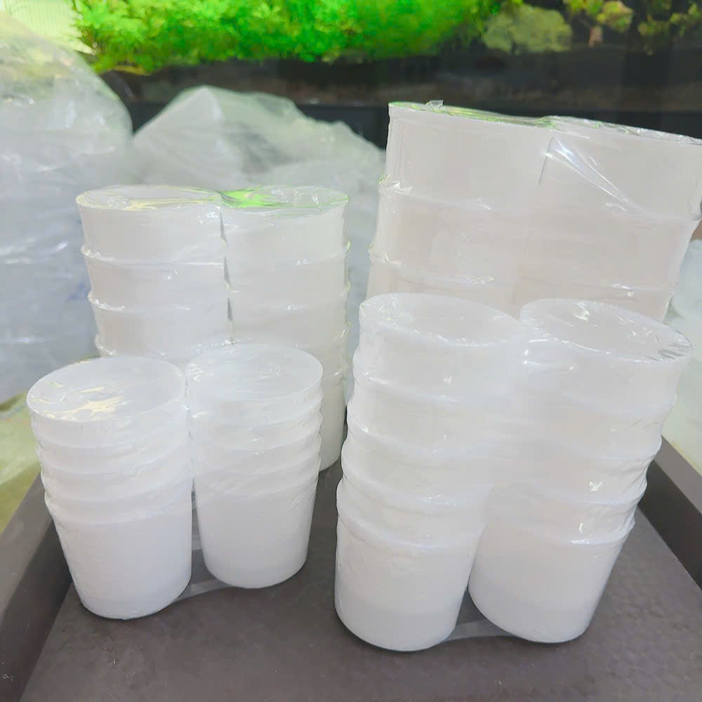 combo 10 Cốc, ly, chung nhựa màu trắng dùng để làm đá, làm bánh flan dung tích (190ml-440ml) dễ sử dụng