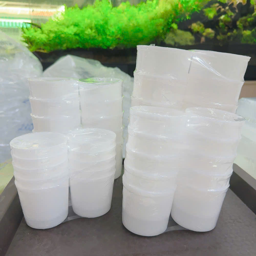 combo 10 Cốc, ly, chung nhựa màu trắng dùng để làm đá, làm bánh flan dung tích (190ml-440ml) dễ sử dụng