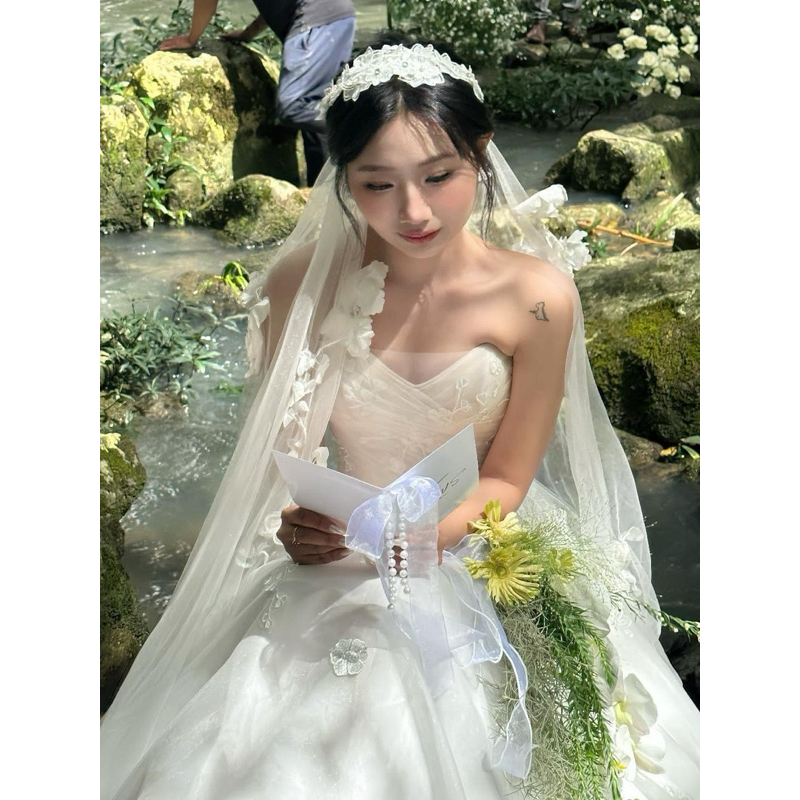🌸🌸🌸Bờm cô dâu hoa ren xen kẽ xinh|PHUKIENCUOIYENLINH