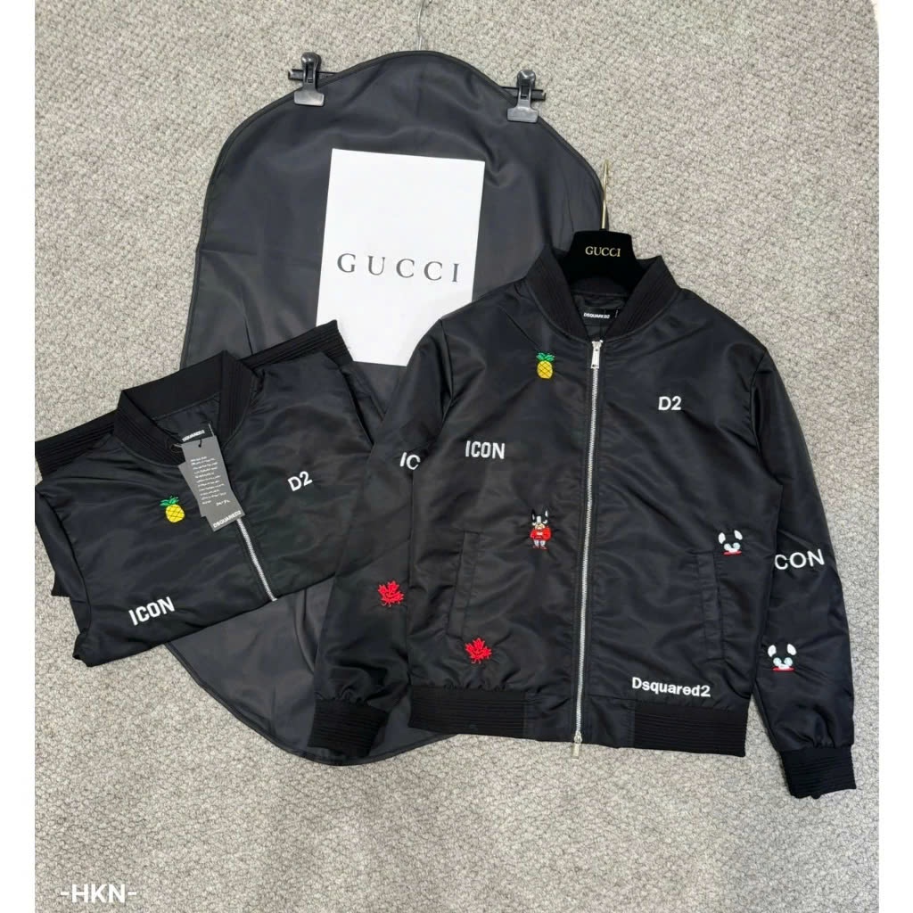 Áo Khoác Gió Bomber Nam DSQ Thêu Sticker Siêu Đẹp - Áo Khoác Gió Nam ...