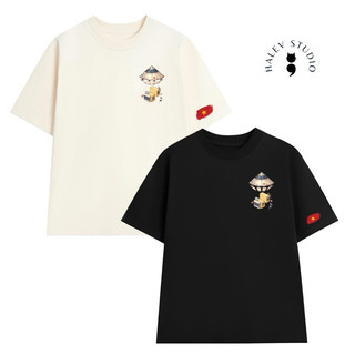 Áo thun in hình ĐĨA BAY NÓN LÁ form rộng UNISEX OVERSIZE Nam nữ chất Cotton mềm mịn