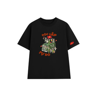 Áo thun UNISEX OVERSIZE form rộng tay lỡ Nam Nữ in hình BẢNG HIỆU XE YÊU NƯỚC chất Cotton mềm mịn