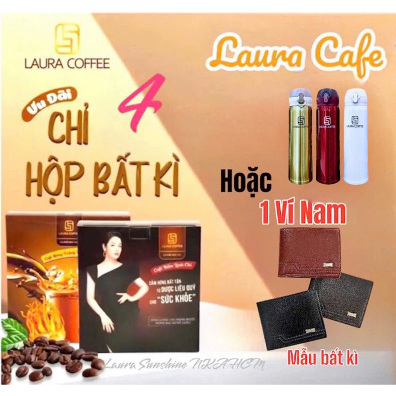 Combo 4 Hộp Cafe Laura 2 vị (Nấm Linh Chi + Đông Trùng Hạ Thảo )