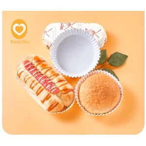 Cup giấy mềm Tròn/Oval lớn nướng bánh mì, bánh ngọt - BB208 lốc 300 cái