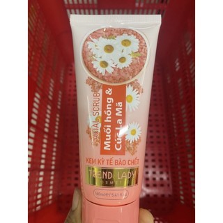 Kem tẩy tế bào chết Muối hồng và cúc la mã Trend Lady 160 ml