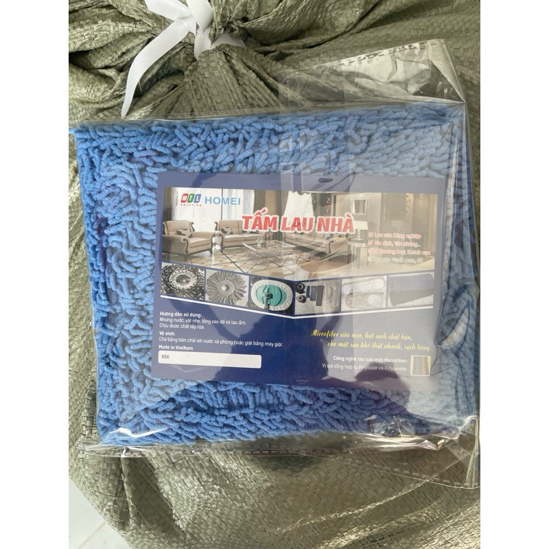 Tấm Lau Sàn Công Nghiệp Vải San Hô 80cm x 15cm