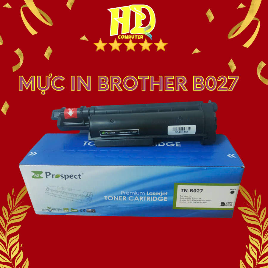 Hộp mực Brother TN-B027, HL B2100d, B2180dw, DCP-B7620dw, B7640dw, MFC ...