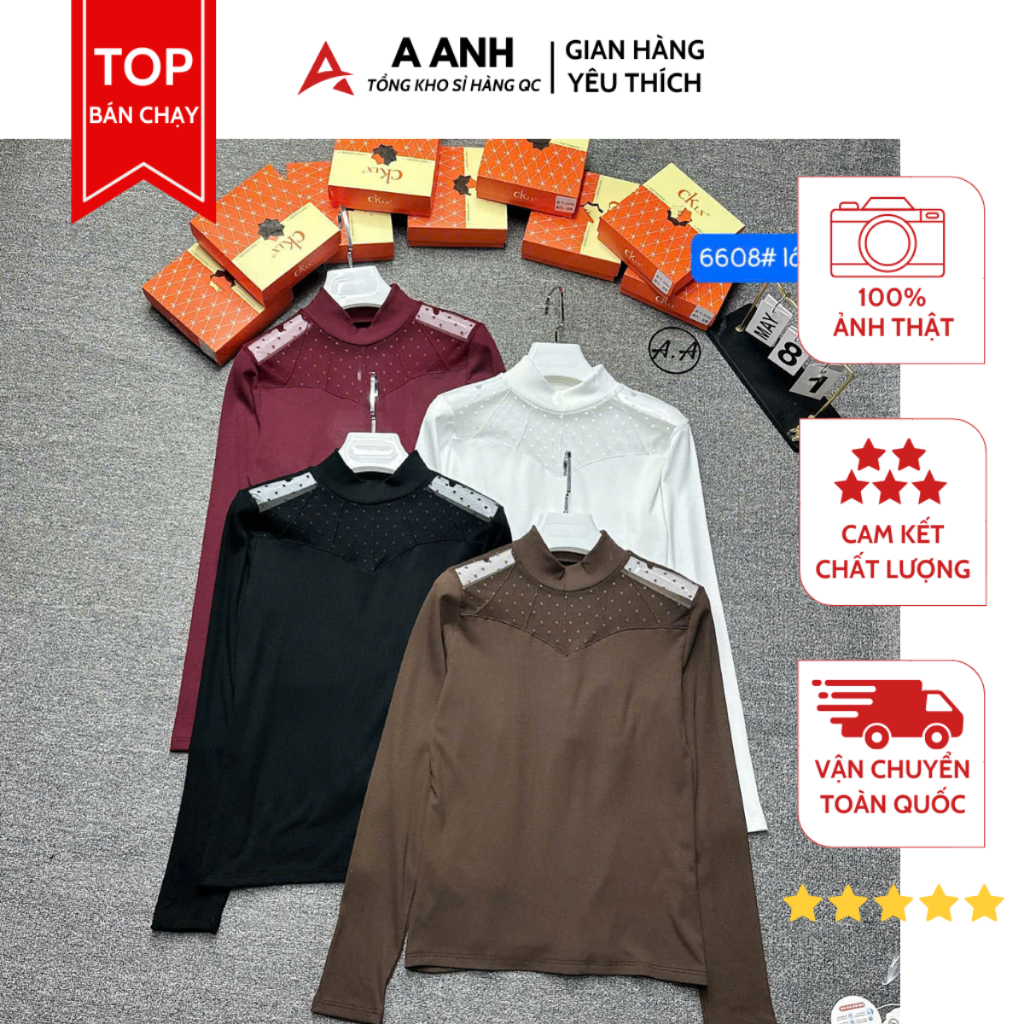Áo nhiệt pha ren full hộp 6608#
