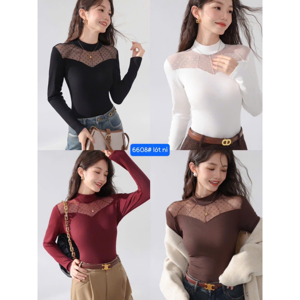 Áo nhiệt pha ren full hộp 6608#