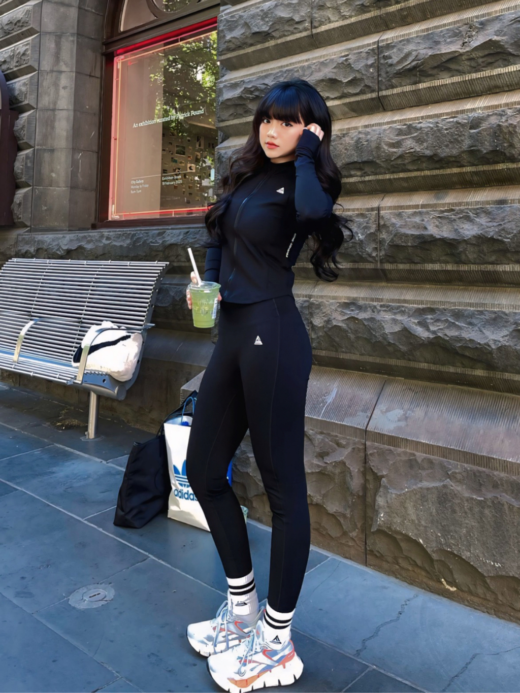 Ảnh Quần tập gym yoga legging nữ cạp cao Fitme Zeta vải 2 lớp nâng v3 tôn dáng cao cấp QDZT 1