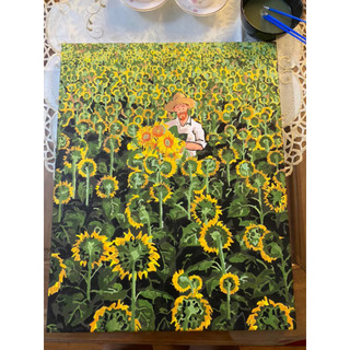 [TỔNG HỢP] Tranh tô màu, Tranh sơn dầu số hóa tự tô Madoca có khung 40x50cm Hoa Hướng Dương