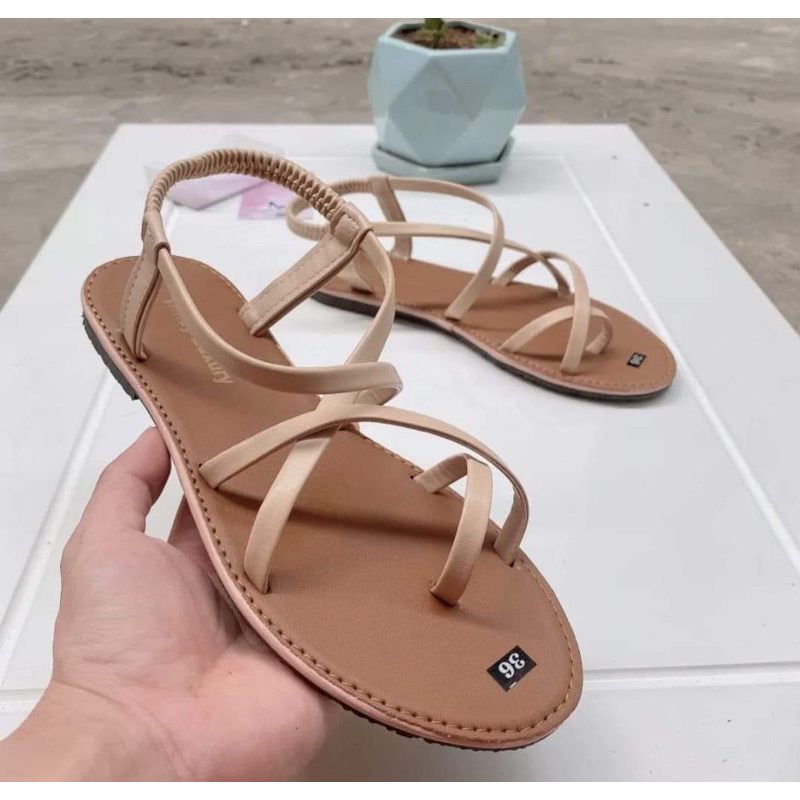 Giày Quai Hậu Nữ - Dép Sandal Nữ Quai Hậu Chéo Chất Liệu Cao Su, Đi Biển, Đi Mưa Siêu Bền Chống Trơn Trượt