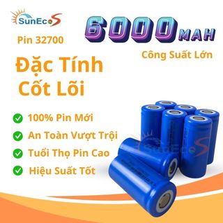 ĐỔ SỈ - BÁN BUÔN Pin Sạc 32700 Mới  Suneco Dùng Cho Đóng Bình Xe Máy, NLMT