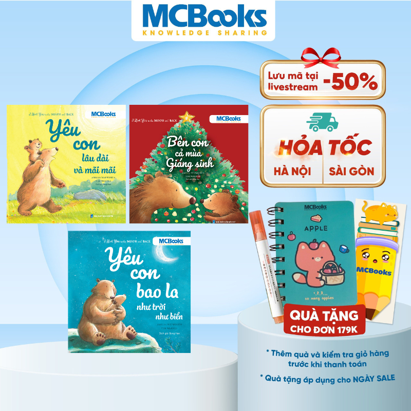 [Outlet S1] Sách gia đình - Truyện đọc dành cho bé - I love you to the moon and back - Finybooks