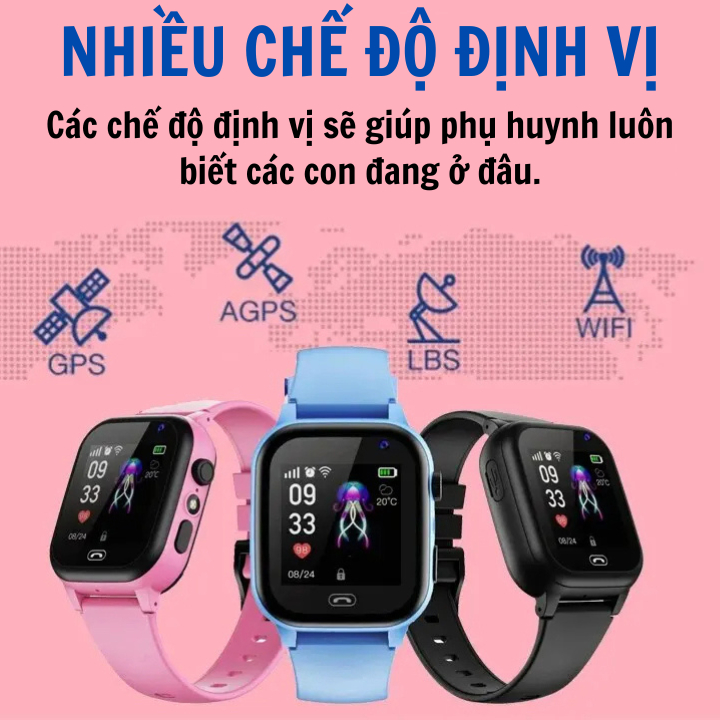 Đồng hồ thông minh Q15- nghe gọi 2 chiều, định vị các bé. App kết nối với phụ huynh để kiểm soát được các con.