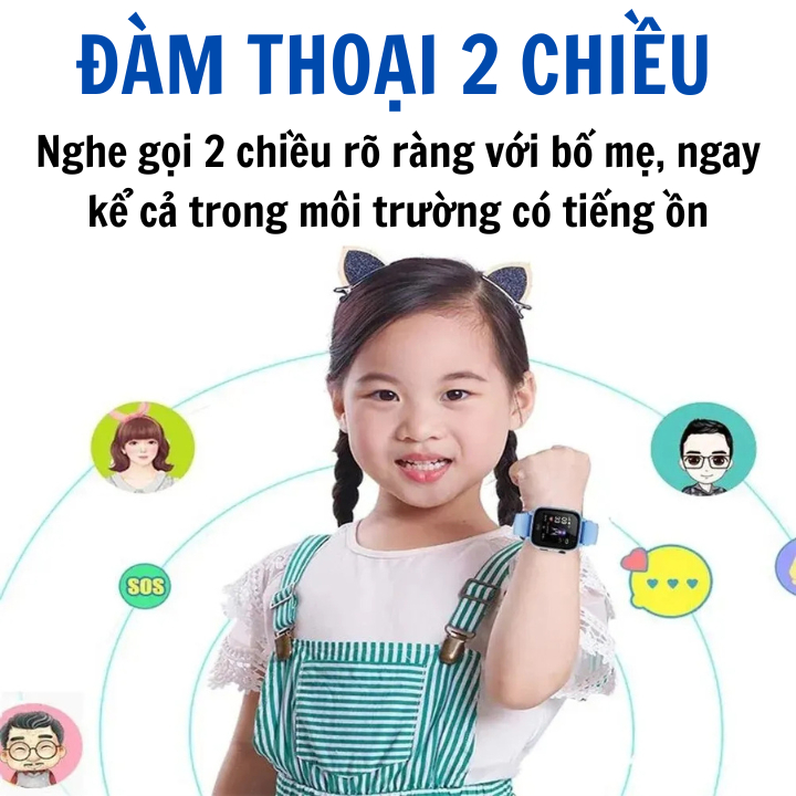 Đồng hồ thông minh Q15- nghe gọi 2 chiều, định vị các bé. App kết nối với phụ huynh để kiểm soát được các con.