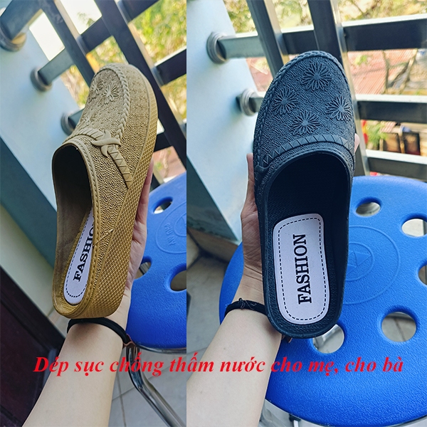 Dép nữ, dép cho mẹ, dép nữ trung niên, dép sục cho mẹ chống trơn trượt, chống thấm nước