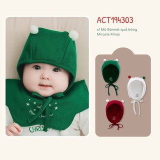Bubaby ACT194303 Mũ  Bonnet quả bông  Miracle Xmas 🔅 cho bé