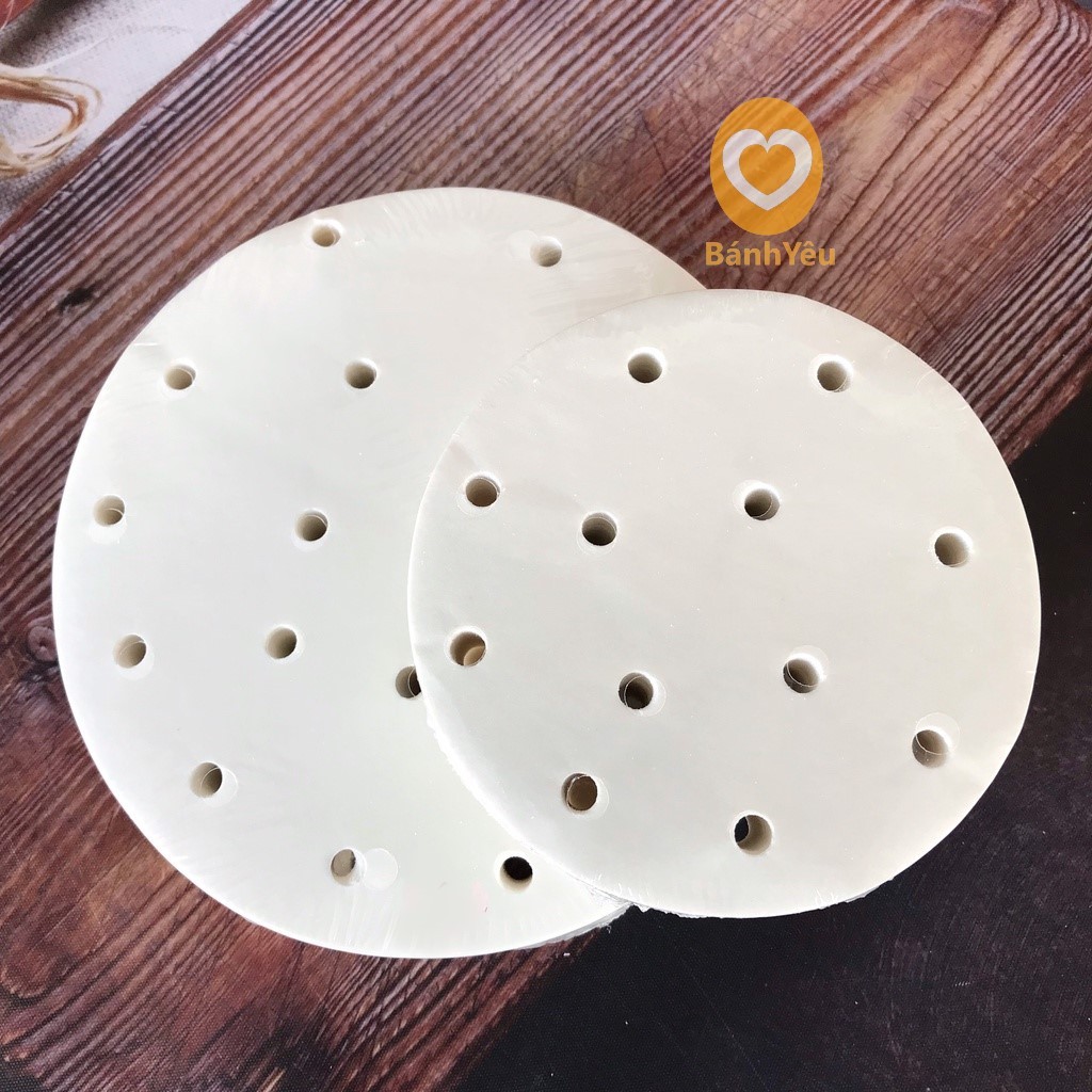 Giấy Nến Tròn Đục Lỗ Hấp Bánh Bao/Nồi Chiên Không Dầu 100 tờ (DCTC)