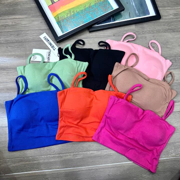 TIENSTYLE - Áo thun 2 dây có mút, Áo ống cúp nữ bra chít ly,Áo Quây Crotop ôm body Đệm Và Không Đệm