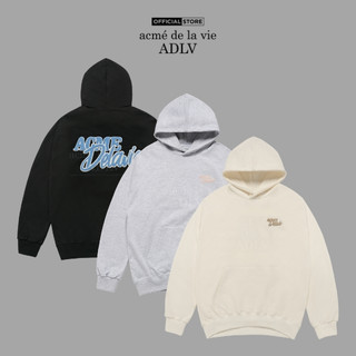 Áo Hoodie ADLV Round Script Boucle Logo Dáng Oversized Màu Đen/Kem/Xám - Hàng chính hãng