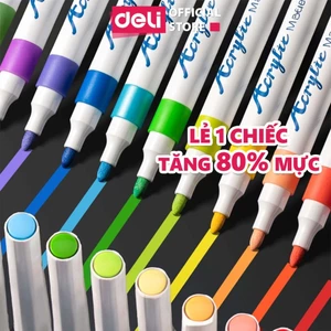 Lẻ Bút Acrylic Marker - Tăng 80% Lượng Mực Tô Màu Vẽ Tranh Trên Mọi Chất Liệu DIY Gỗ Sứ Thủy Tinh Giày Vải