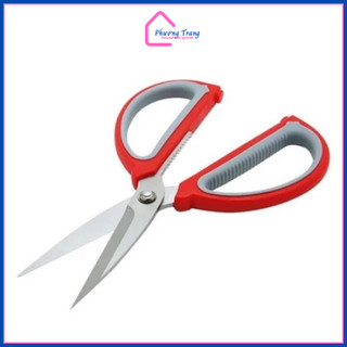 Kéo Màu Đỏ Inox Đa Năng Cán Nhựa Dụng Cụ Nhà Bếp Cắt Thực Phẩm Cao Cấp Siêu Bền - A08 - Phương Trang