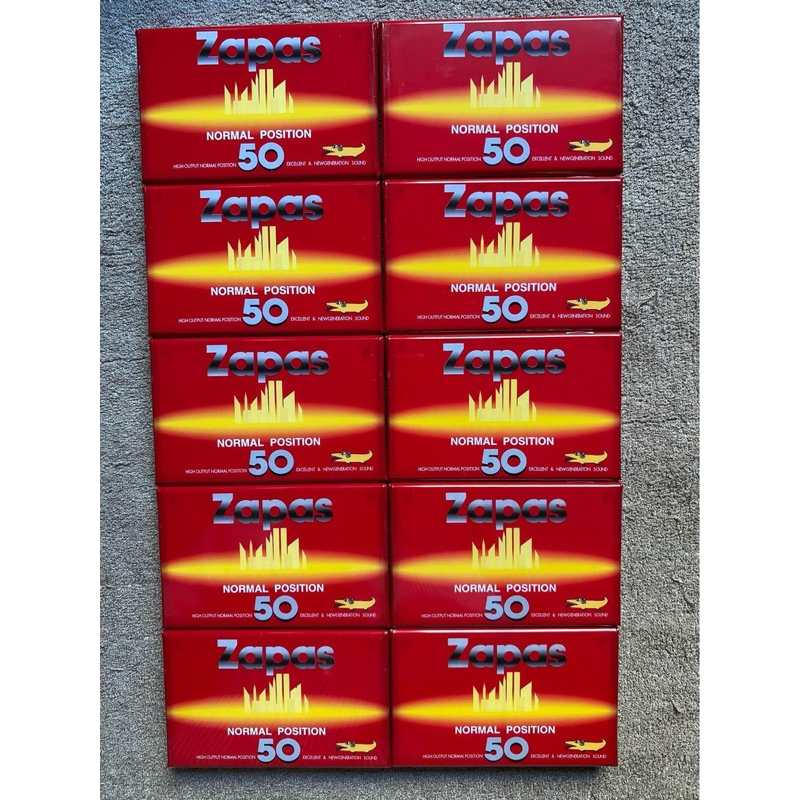 5 Băng Cassette Nhật Zapas 50 (Băng Mới Nguyên Seal)
