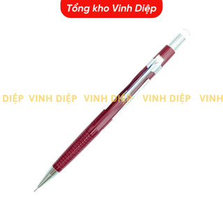 Bút chì kim bấm Deli cao cấp dùng ngòi 0.5mm, bút chì kim loại 1đầu chì kim 1đầu bi đen