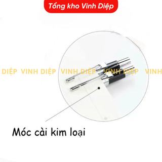 Bút chì kim bấm Deli cao cấp dùng ngòi 0.5mm, bút chì kim loại 1đầu chì kim 1đầu bi đen