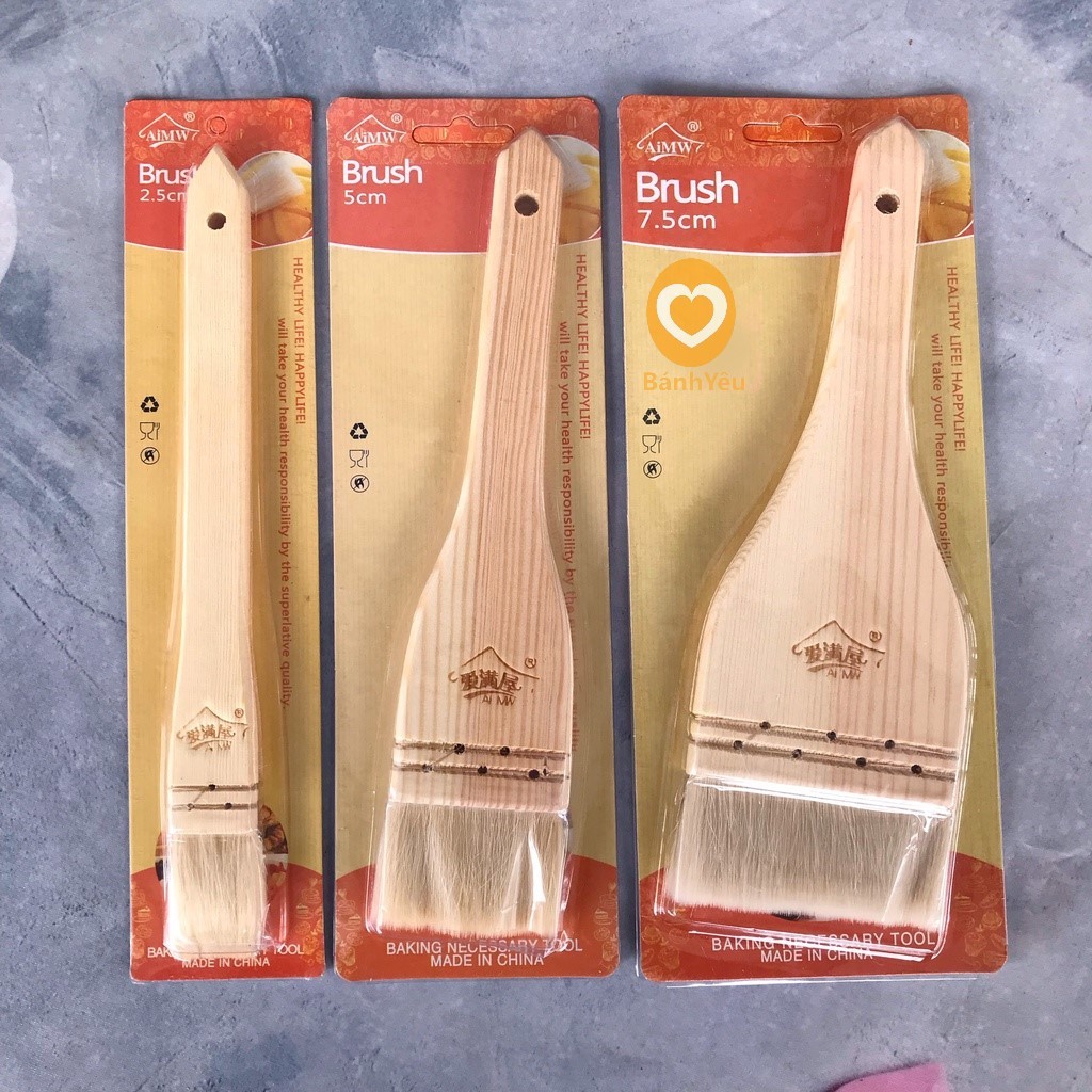 Chổi Quét Mặt Bánh Cán Gỗ Lông Cừu Cao Cấp