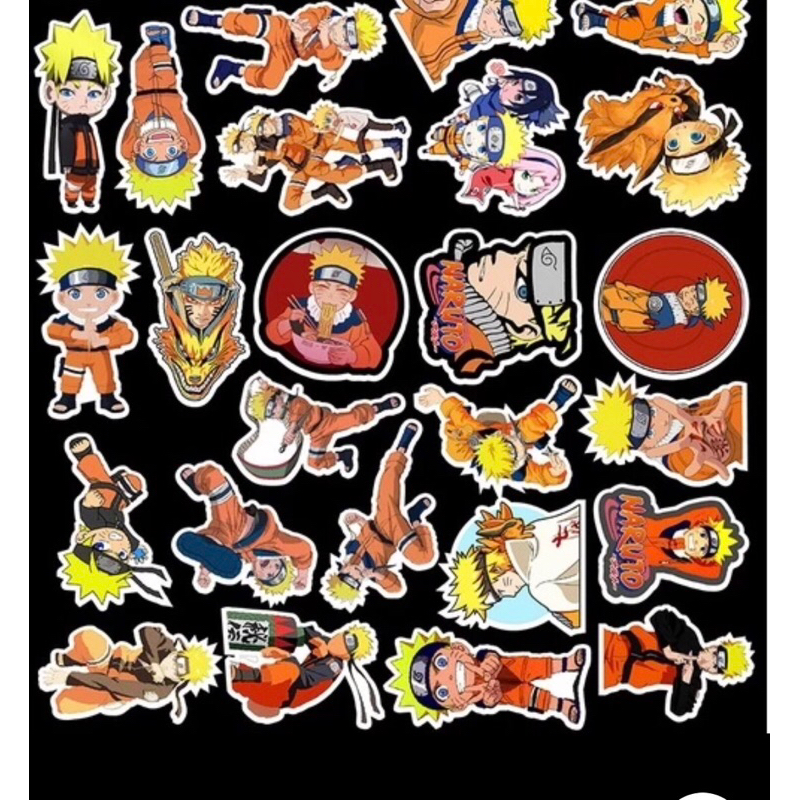 60 sticker naruto trang tri dụng cụ học tập mũ bảo hiểm điện thoại ốp lưng