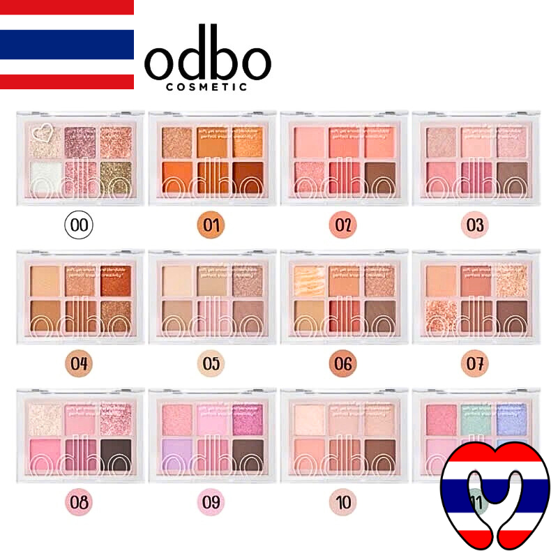 Phấn mắt Odbo Signature Eyeshadow Palette 6 ô Thái Lan | Shopee Việt Nam