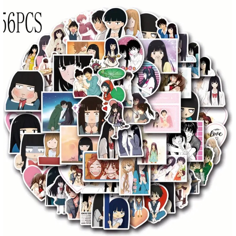 60 sticker nhân vật anime Kimi Ni todoke   trang trí sổ tay note book laptop mũ bảo hiểm chống nước tốt