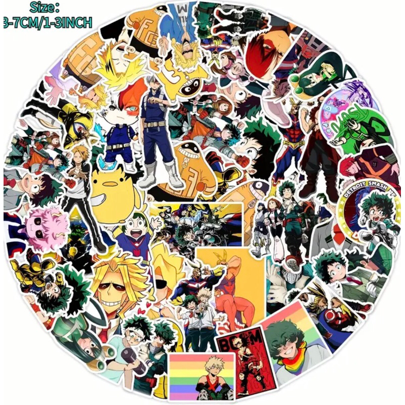 60 sticker Hero Academy học viện siêu anh hùng