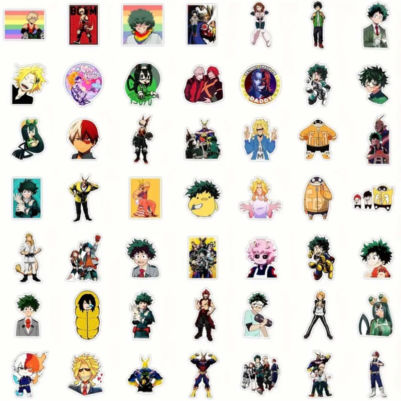 60 sticker Hero Academy học viện siêu anh hùng