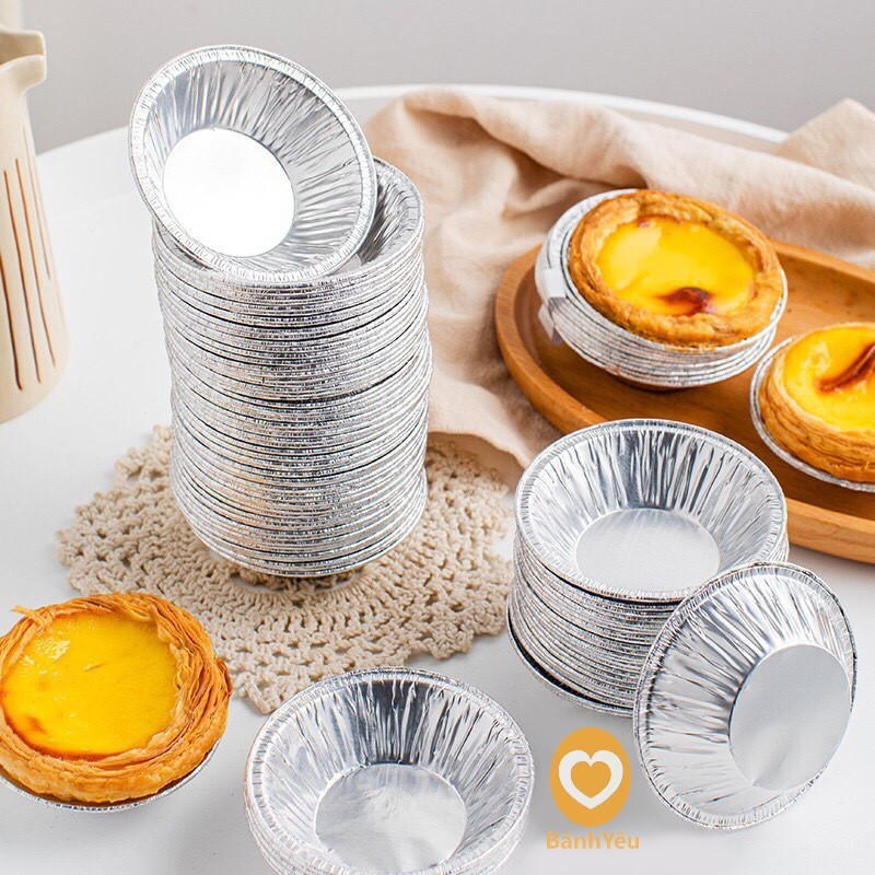 Chén Giấy Bạc Nướng Hàu/Bánh Tart Lốc 250 cái - BB92