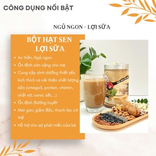 Bột hạt sen mix hạt Lợi Sữa Senfarm - Không đường