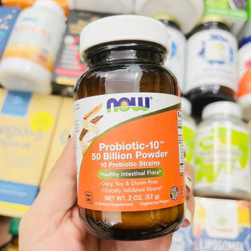 Bột lợi khuẩn probiotic 50 tỉ lợi khuẩn, 10 chủng, thuần chay, lọ 57gr (38-76 ngày dùng)