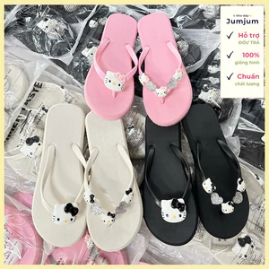 Dép xỏ ngón kity thời trang nữ xinh cao su déo dày 1.5 cm êm chân kháng nước chống trượt
