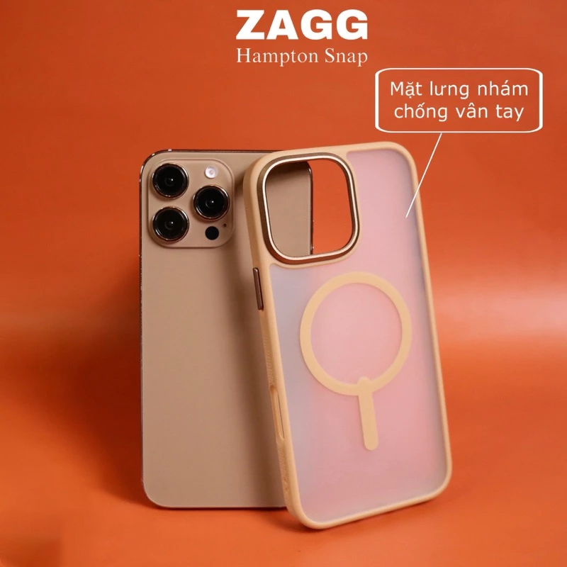 [ Chống Sốc ] Ốp ZAGG Hampton Snap Case Viền TPU Dẻo Chống Sốc Tích Hợp Sạc Từ Tính cho iP 16 Pro Max/ 16 Pro